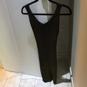 Glamorous Black and Gold Knit Dress